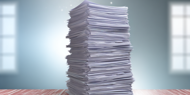 A stack of legal documents piling up, symbolising the beginning of legal troubles for A.H. Robins Company