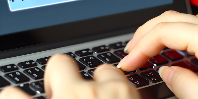 A closeup on someone typing a long secure password for authentication