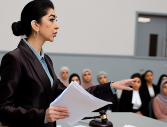A lawyer presenting evidence for a mass tort litigation