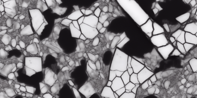 A microscopic view of the asbestos mineral structure