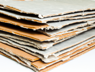 A pile of asbestos materials used in the 1970s