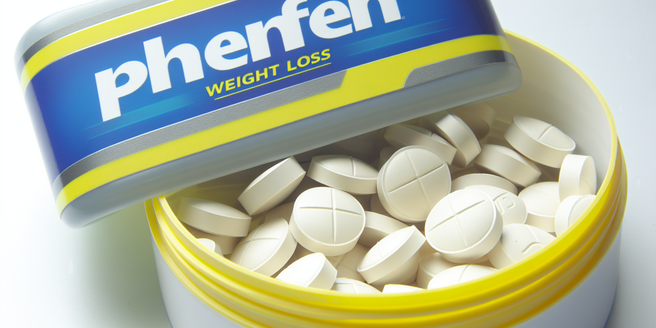 PhenFen weight loss pills in a container