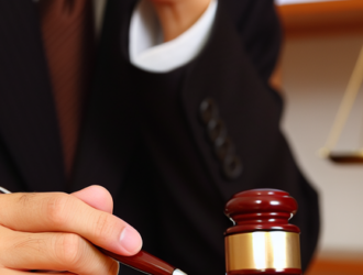 A close-up of an attorney reviewing, thinking through a case