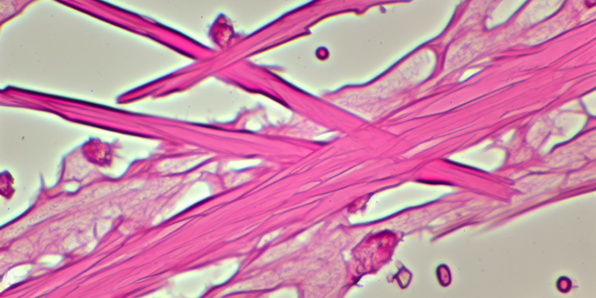 A microscopic view of asbestos fibers